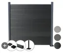 HORI WPC Sichtschutzzaun Stecksystem Safety Schutzummantelung Komplettset 0