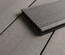 HORI Terrassendielen Komplettset WPC Royal Hohlkammer grau / anthrazit 2