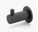 HORI Gaderobenhaken Edelstahl Black Frosted, 46 mm, mit Rosette 0