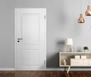 HORI Schallschutz Wohnungseingangstür Estella 2 Weißlack RAL9010 SK1 Rundkante Vollspan Komplettset 1