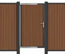 HORI Vertikalzaun WPC Sichtschutzzaun Stecksystem Zauntor 1