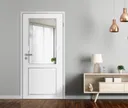 HORI Zimmertür Estella 3 Weißlack RAL9010 mit Lichtausschnitt Röhrenspan Rundkante 1