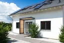 Gutta Vordach Haustür BS Timber mit Seitenteil DB 703 FS 9