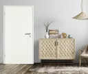 PRÜM Zimmertür ELEGANCE MODENA M1 Weißlack Exclusiv RAL 9010 Röhrenspan Eckkante 1
