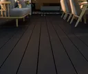 HORI Terrassendielen WPC Antigua Hohlkammer anthrazit grob / fein geriffelt 21 x 146 mm 7