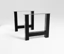 D-SYN Esstischgestell H-Modell pulverbeschichtet schwarz 1
