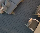 HORI Terrassendielen Komplettset WPC Antigua Hohlkammer grau grob / fein geriffelt 21 x 146 mm 8