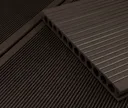 HORI Terrassendielen Komplettset WPC/BPC Hohlkammer XXL dunkelgrau-braun 25 x 250 mm 1