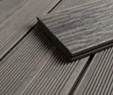HORI Terrassendielen WPC Maui Massiv grau tiefe Holzstruktur + geriffelt 21 x 143 mm 4