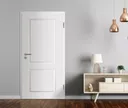 HORI Schallschutz Wohnungseingangstür Estella 2 Signalweiß RAL9003 SK2 Designkante Vollspan Komplettset 1