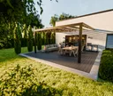 HORI Terrassendielen Komplettset WPC Antigua Hohlkammer grau grob / fein geriffelt 21 x 146 mm 3