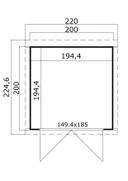 Lasita Maja Gerätehaus Zambezi 1