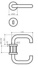 HORI Zimmertür Estella 4 Weißlack RAL9010 mit Lichtausschnitt Röhrenspan Rundkante Komplettset 11