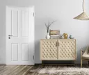 HORI Schallschutz Wohnungseingangstür Estella 4 Signalweiß RAL9003 SK2 Designkante Vollspan 2