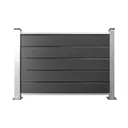 HORI Design WPC Sichtschutzzaun Stecksystem Zaun Halbhoch Anbauset 0