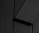 HORI Terrassendielen Komplettset WPC Mauritius massiv anthrazit grob / fein geriffelt 20 x 140 mm 1