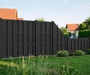 HORI WPC Sichtschutzzaun Lamellenzaun Schräg Anbauset 7