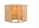 Woodfeeling Massivholz-Sauna Tabea Eckeinstieg 38 mm 3