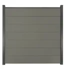 GroJa WPC/BPC Solid Sichtschutzzaun Stecksystem mit WPC/BPC Pfosten Komplettset 1