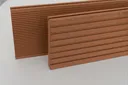 HORI Terrassendielen Komplettset BPC Vollprofil massiv hellbraun 0