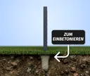 HORI Gabionenpfosten F für Doppelstabmattenzaun Höhe 140 cm 1