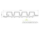 HORI WPC Fassadenprofil Rhombus Premium Small 33 x 215 x 2900 mm dunkelbraun 4