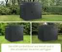 HORI Gerätehaus mit Flachdach & Lichtband, Metall, Anthrazitgrau RAL 7016 2