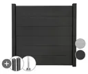 GroJa WPC/BPC Sichtschutzzaun Stecksystem Set GRANDE Komplettset 0