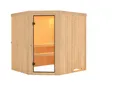 Woodfeeling Massivholz-Sauna Bodo Eckeinstieg 68 mm 2