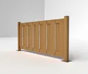 HORI WPC Sichtschutzzaun Lamellenzaun Element 0