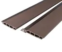 HORI WPC Fassadenverkleidung Hohlkammer braun glatt/gebürstet 129x20mm 2