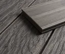 HORI Terrassendielen Komplettset WPC Maui Massiv grau tiefe Holzstruktur + geriffelt 21 x 143 mm 2