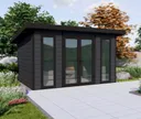 HORI WPC Gartenhaus Premium Line Pultdach grau/anthrazit 4