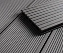 HORI Terrassendielen Komplettset WPC Malta Hohlkammer grau fein geriffelt / grob genutet 21 x 145 mm 4