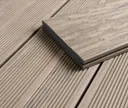HORI Terrassendielen Komplettset WPC Maui Massiv beige tiefe Holzstruktur + geriffelt 21 x 143 mm 4