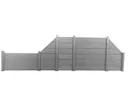 HORI WPC Sichtschutzzaun Stecksystem geriffelt / glatt XXL Schrägelement 5