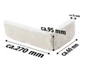 HORI Wandverkleidung Betonsteinverblender Ecken Klinkeroptik Weiß 2