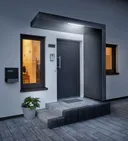 Gutta Vordach Haustür mit Seitenteil BS PLUS aluminium 1
