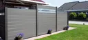 GroJa WPC/BPC Solid Sichtschutzzaun Stecksystem mit Alu-Pfosten Komplettset 5
