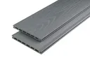 Kovalex Terrassendielen Komplettset WPC XL Hohlkammer steingrau 20 x 190 mm 0