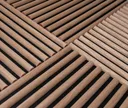 HORI WALL Akustik Dekor Wandpaneele Beige Oak Rundstab Quadratisch 9