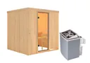 Woodfeeling System-Sauna Tromsö Fronteinstieg 68 mm 2