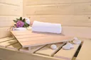 Karibu System-Sauna Komplettset Mynte Eckeinstieg 68 mm 3