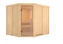 Karibu System-Sauna Komplettset Mikkel Eckeinstieg 68 mm 2