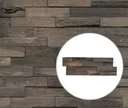 INDO Echtholz Wandverkleidung 3D Holzverblender Driftwood Hevea Bali Sea 0