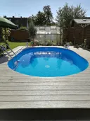 HORI Terrassendielen Komplettset WPC Maui Massiv beige tiefe Holzstruktur + geriffelt 21 x 143 mm 8