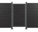 HORI WPC Sichtschutzzaun Stecksystem Safety Zauntor 2