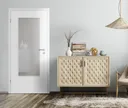 HORI Zimmertür CPL Signalweiß RAL9003 mit Lichtausschnitt Designkante Komplettset 1
