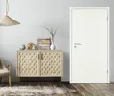 PRÜM Zimmertür Weißlack RAL9010 Röhrenspanplatten Eckkante 1