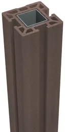 GroJa WPC/BPC Sichtschutzzaun Stecksystem mit 30 cm Glaseinsatz Komplettset 3